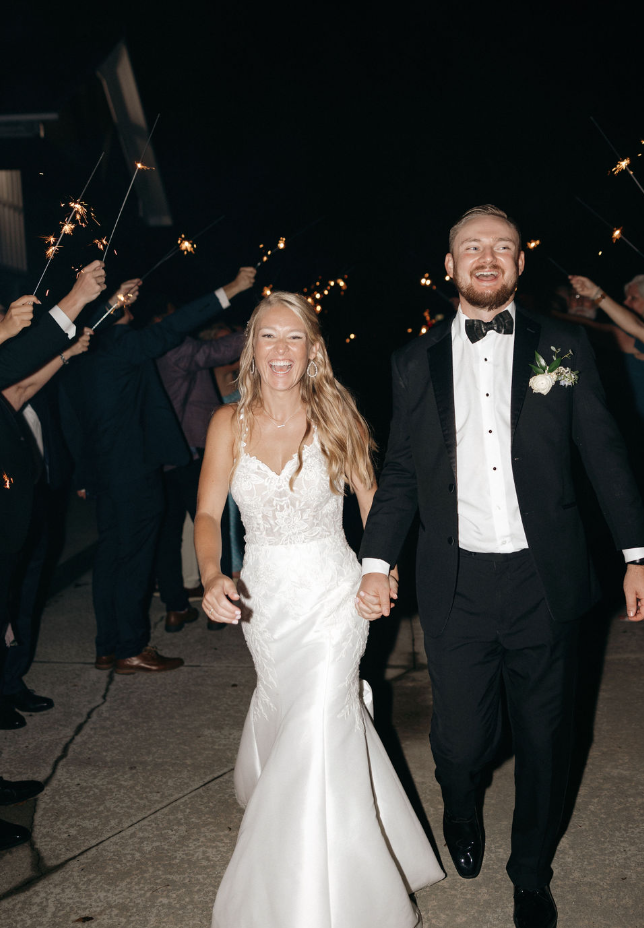 wedding exit with sparklers